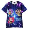 3D Футболка с коротким рукавом с принтом из нового фильма K-POP Девушки-охотницы на демонов Летняя для взрослых и детей
