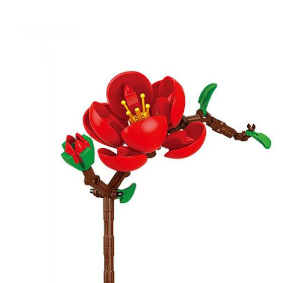 Flower Model Eternal Bouquet Building Blocks Creative Home Desk Plant Decoration Assemble Bricks Educational Toy Girl Kids Gifts