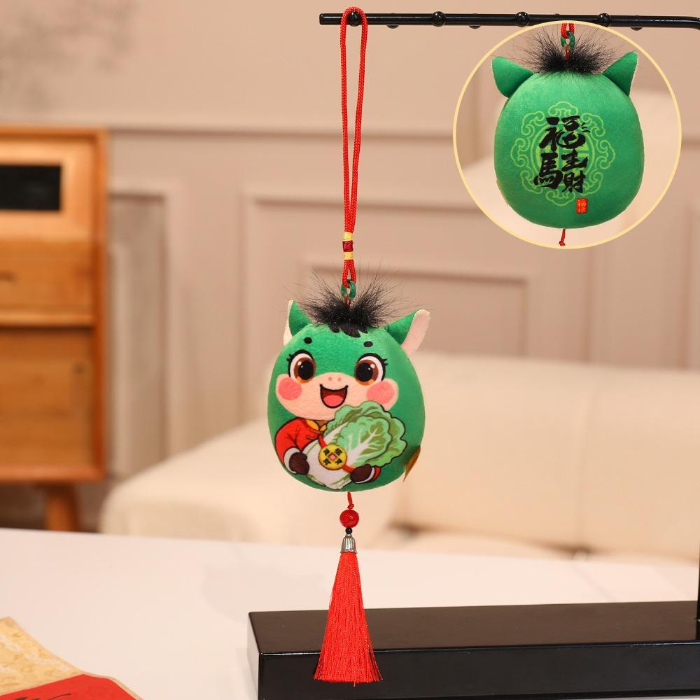 Creative Plush Horse Keychain Mascot Dolls Cute Plush Horse Doll Pendant 10cm Kawaii Chinese New Year Gift Year of Horse