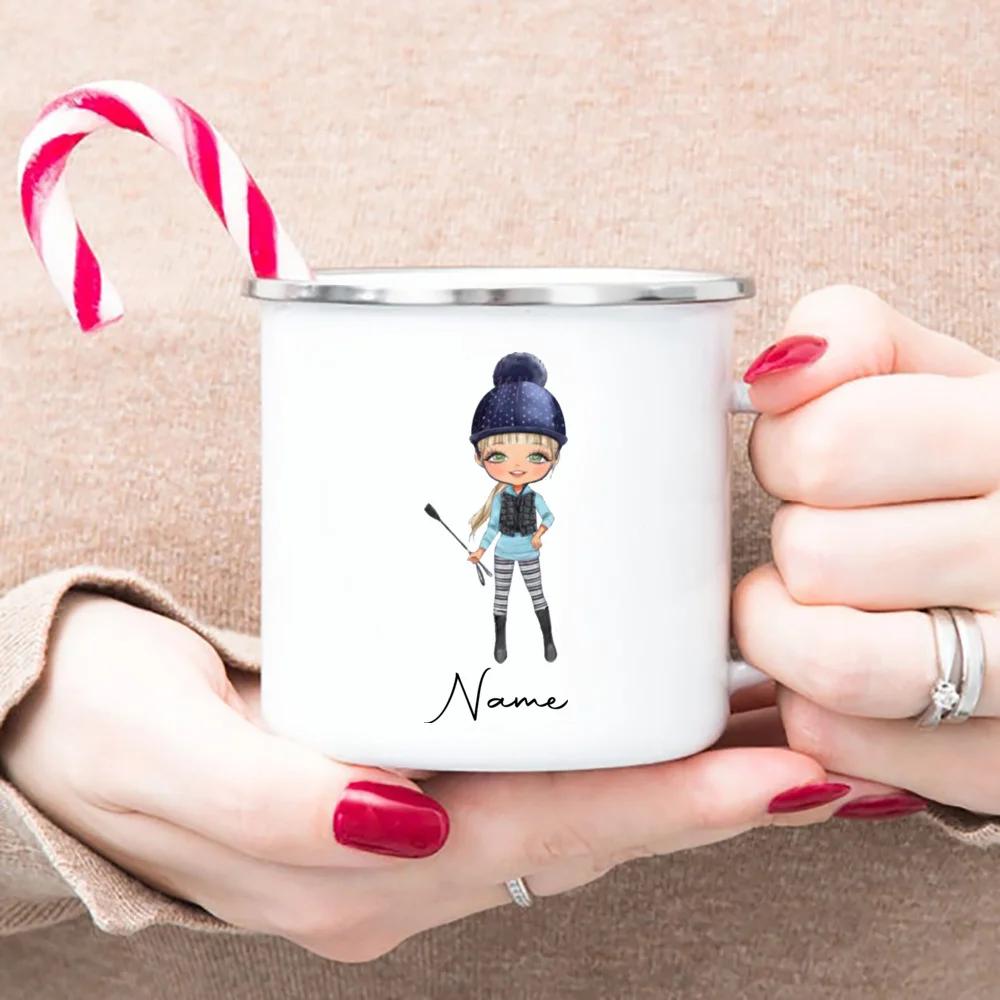 Персонализированная кружка Cheer Gym Girl Enamel Camping Mug Print Coffee Cup Кружки Coffee Cups Необычная чашка для чая Cupshe Персонализированные подарки Пиво