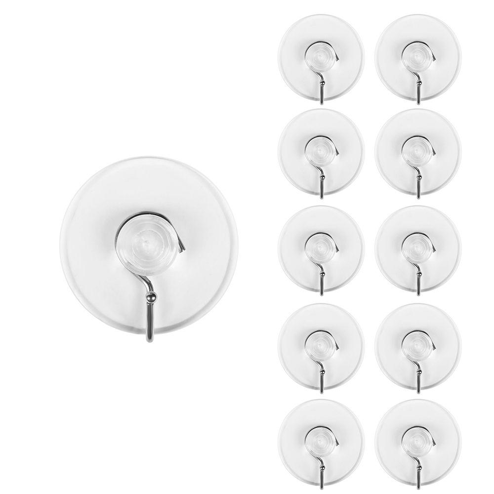 10Pcs/set Bathroom Wedding Supplies Rubber Hangers Clear Sucker Suction Cup Wall Hook Transparent