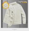 Men's Double-Sided Thick Polar Fleece Jacket, Winter Loose Fit, Large Size, Stand Collar.