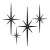 4Pcs Metal Starburst Wall Decoration Retro Mini Mid-Century Starburst Wall Art Sculpture Home Bedroom