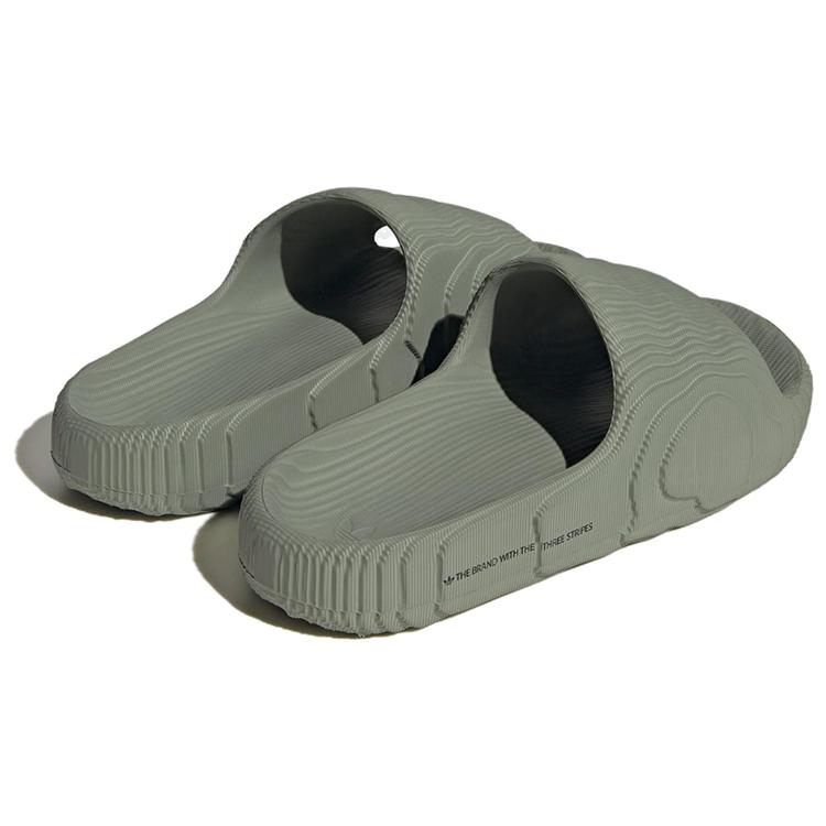 adidas Женские кроксы Adilette 22 'Серебристо-зеленые' Женские IG8264
