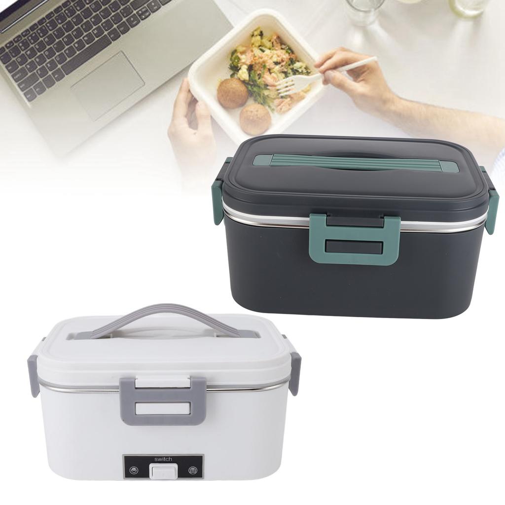 Электрический ланч-бокс 1,8 л с циркуляцией воздуха на 360 градусов, подогрев, вкладыш из нержавеющей стали SUS304, можно мыть в посудомоечной машине, портативный ланч-бокс
