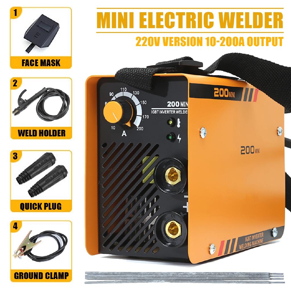 Мини Электросварочный Аппарат 10-200А ZX7-200MINI Дуговой Сварочный Аппарат 2.5-3.2мм для TIG Сварки Пайки Работы Регулируемый 220В