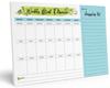 Inkdotpot Weekly Meal Planner Notepad 7"x10 , "Kitchen Menu" Magnetic Meal Planning Pad with Tear Off Grocery S-54 Sheets
