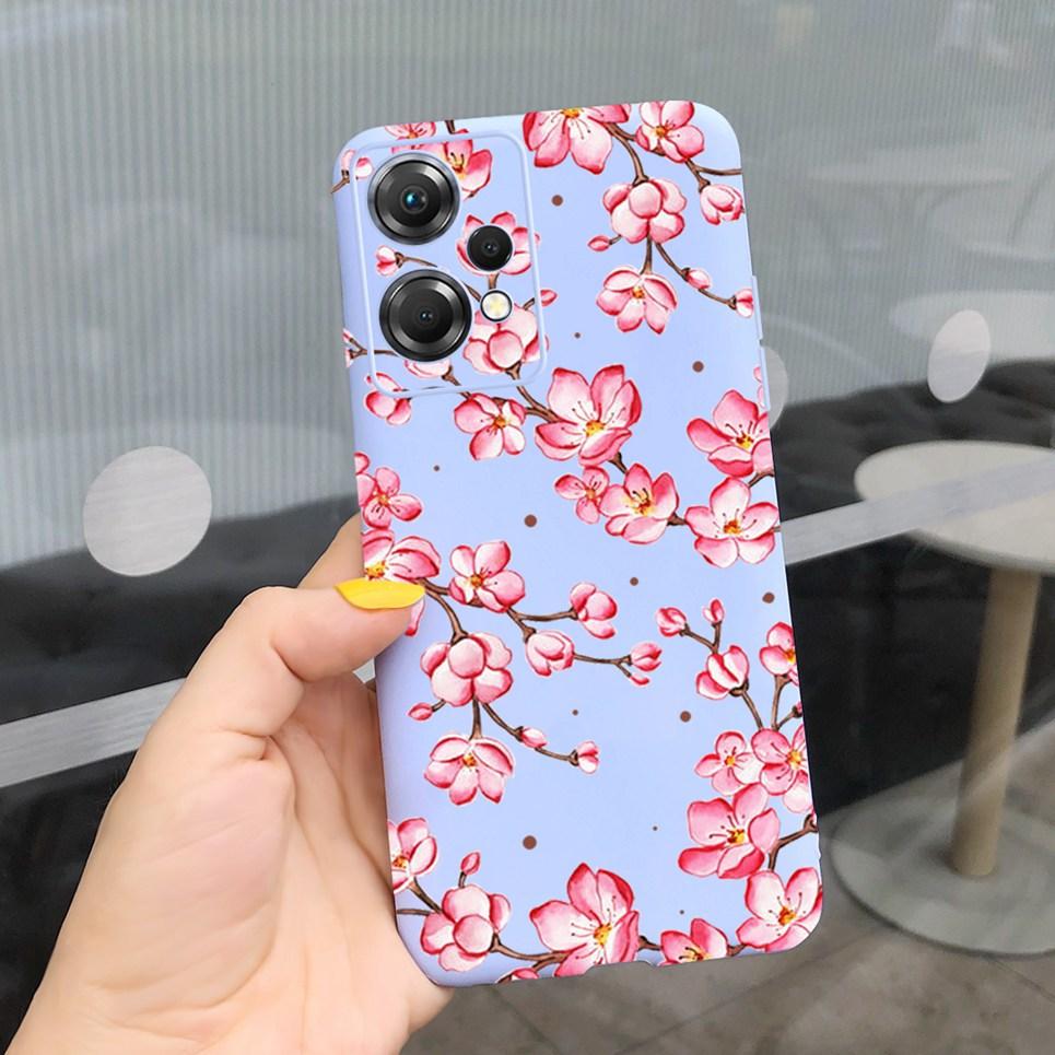 Чехол для телефона One Plus Nord CE 2 Lite Мягкий матовый силиконовый ТПУ задняя крышка для OnePlus Nord CE2 Lite 5G Мобильные чехлы Цветок Capa
