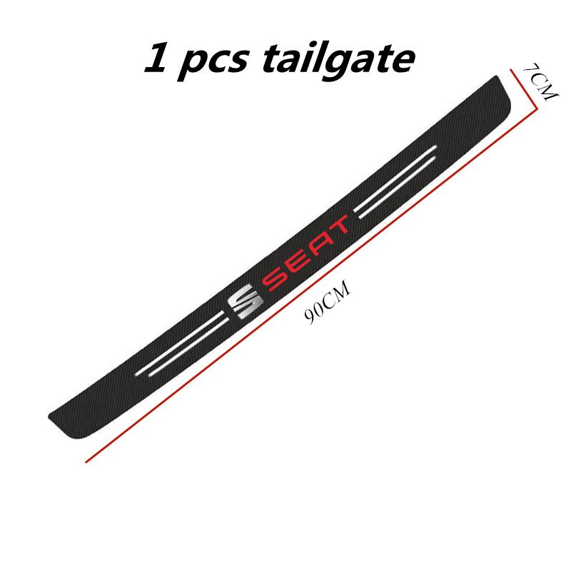 wszp1 Car with Logo Door Carbon Fiber Sill Protector Stickers For Seat Leon 5f Ibiza 6l 6j Leon 1p Cushion Altea Xl Leon Accessories
