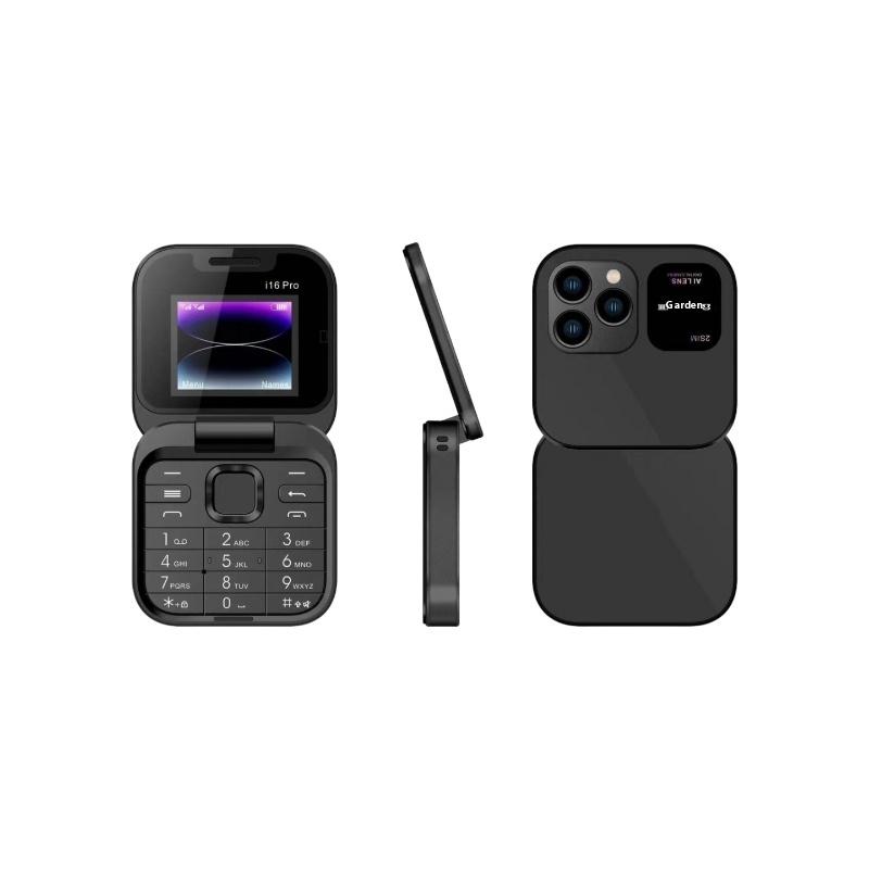 1 Комплект Быстрый набор Черный список Фонарик Запись звонков 2 SIM Складной Раскладушка Маленький Коробка Телефоны Для I16 Pro Mini Fold Мобильный телефон