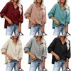 Spring and Autumn Women's Hoodie Blouse Long Sleeve Top Casual Loose Solid Color Hoodie Sweatshirt