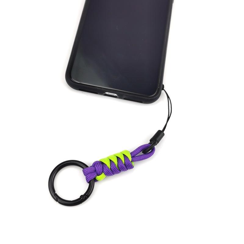 Key Ring Lanyard Matching Color Mobile Strap Metal Keyring Cord for Keys Short Lanyard Anti-lost Cellular String Couple Pendant