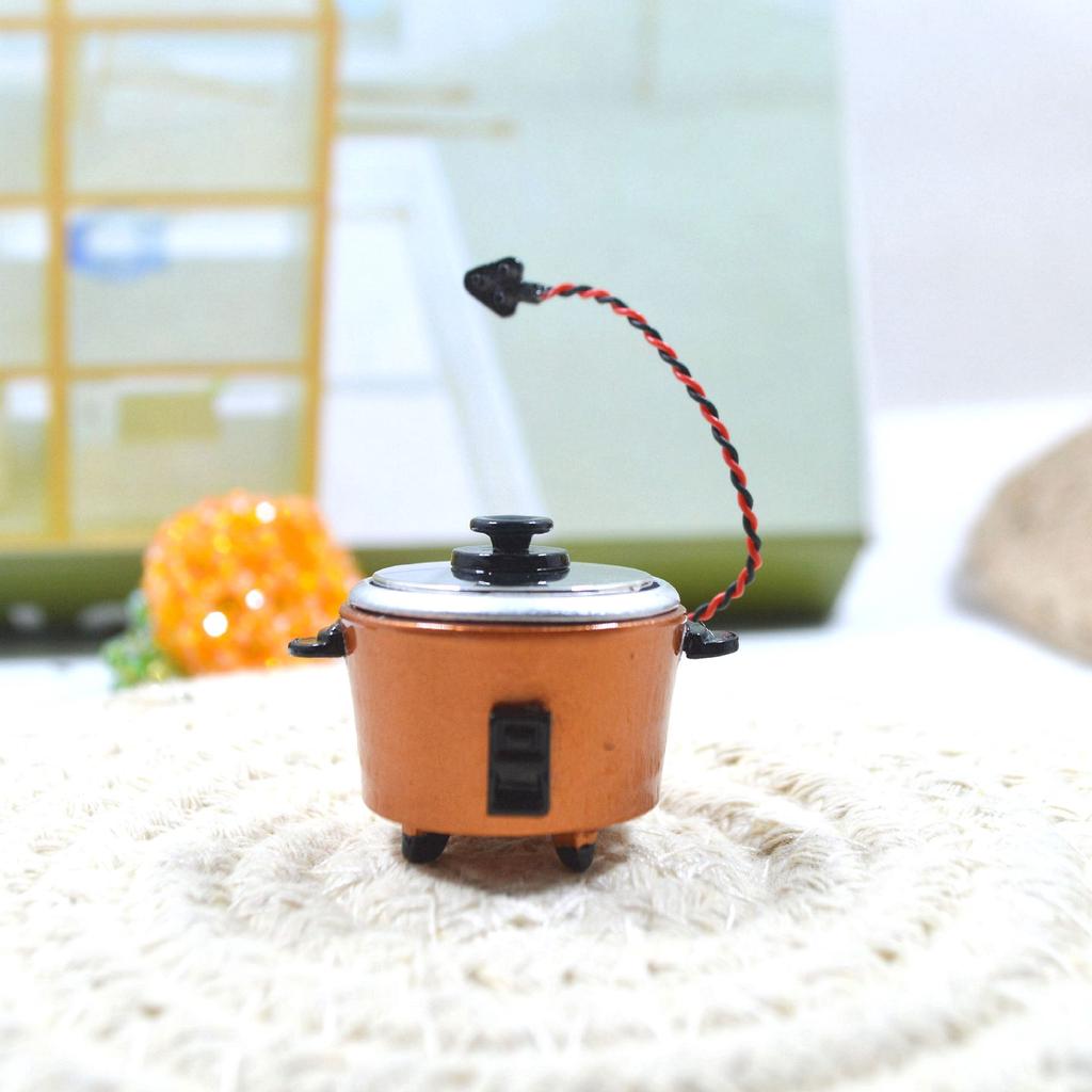 1:12 Миниатюрная еда, игрушечный домик, кухонные игрушки, цинковый сплав, супер мини электрическая рисоварка, игрушечный набор для моделирования, маленькая кастрюля