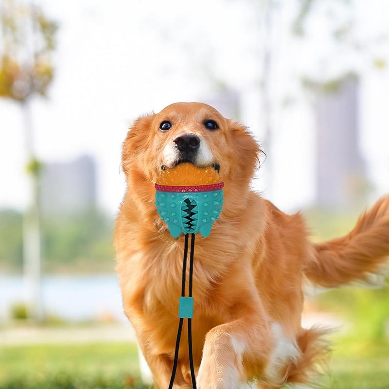 Жевательные игрушки для собак Агрессивная игрушка для прорезывания зубов щенков с присоской Перетягивание каната Развлечение с выдачей лакомств Компаньон для собак Мягкий мяч