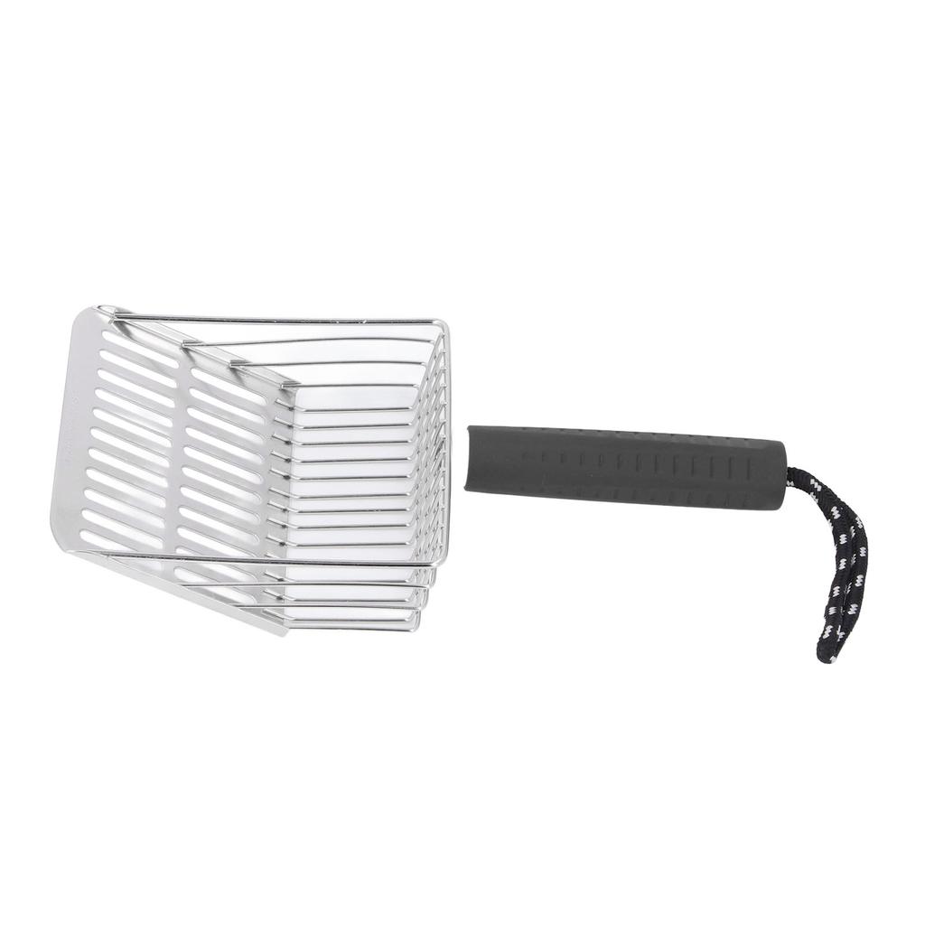 Совок для кошачьего туалета со съемной ручкой из нержавеющей стали 304, быстрая фильтрация, лопата для кошачьего туалета, лоток