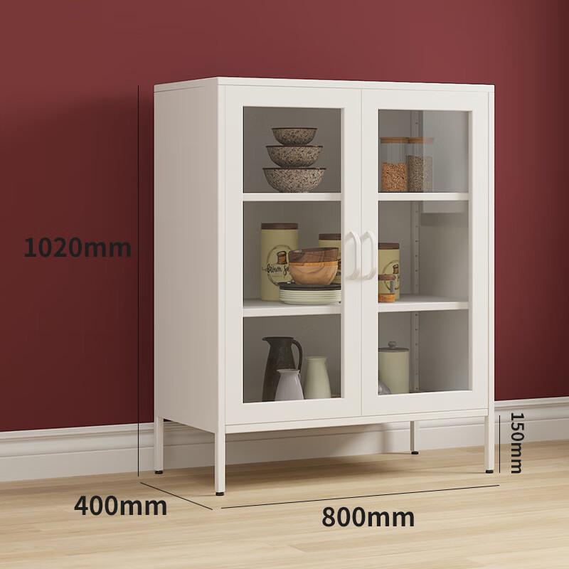 Yuanzu Nordic Modern Wrought Iron Double Door Sideboard