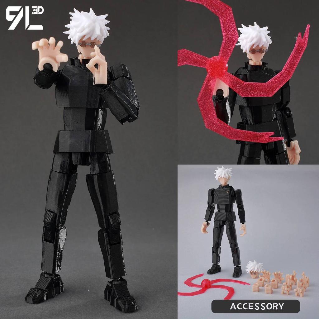 9L 3D Фигурка Jujutsu Kaisen Титан 13 Аниме Годжо Черный Наряд Модель Счастливый 13 Модель Макет 13 Аниме Многосуставные Подвижные Игрушки