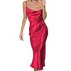 Summer Women Satin Long Dress Sexy Sleeveless Backless Spaghetti Strap Silk Mermaid Dresses Female Nightclub Party Maxi Dress