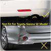 Rear Fog Light Lamp Frame Cover Trim For 2011- Toyota Sienna ABS Chrome 2pcs