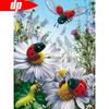 Diamond Painting Full Round Animal Bees And Flowers Diamond Embroidery