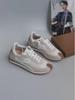 Retro German Thick-Soled Sports Casual Shoes with New Color Lace-Up Design - Genuine Leather Forrest Gump Style White Sneakers