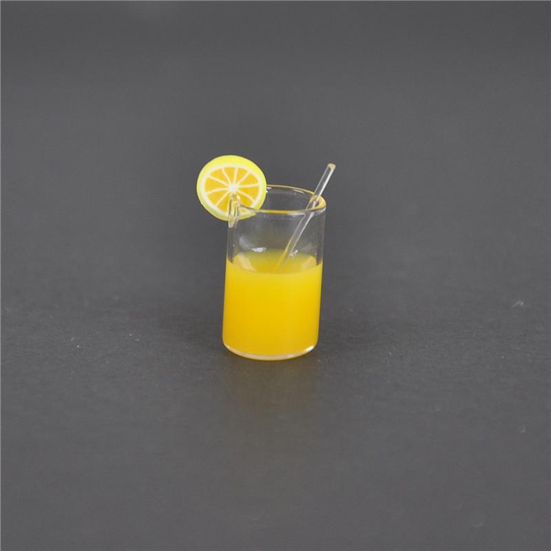 2X Mini Lemon Water Cup Dollhouse Accessories Toy Mini Decor Gift 1:12
