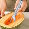 Вилка-слайсер для арбуза 2 в 1 из нержавеющей стали, резак-слайсер для арбуза, эргономичные кухонные гаджеты, прочная овощерезка, нарезает фрукты на