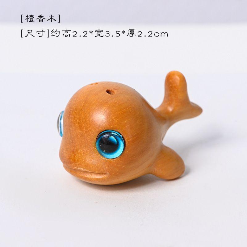 Cute Cartoon Wooden Carved Small Dolphin Statue Ornament DIY Keychain Pendant Accessories Kids Event Souvenirs funny gifts