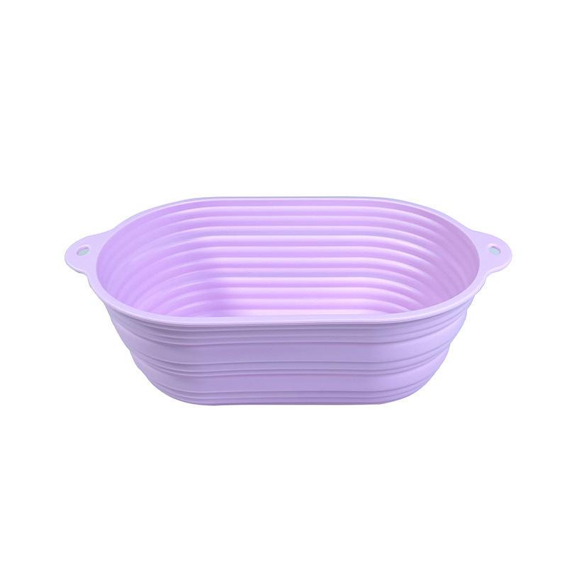 Bread Fermentation Basket Food Grade Silicone Foldable Dough Fermentation Basket Toast Bread Baking Mould