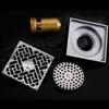 10*10cm Golden Floor Drain  Brass Prevention Odor Thickening Drain Shower Bathroom Drainage Balcony Washing Machine Floor Drain