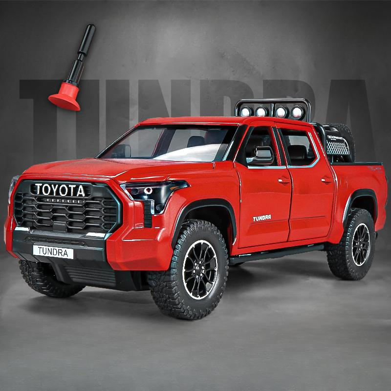 Новая симуляция 1:24 масштаба Toyota TRD Pro Off Road Car Модель Металлический литой пикап Игрушки Транспортные средства для детей Мальчики Звук и свет