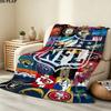 National Football League Print Flannel Blanket, High quality Comfortable for All Seasons, Home Decor, Warmth and Comfort, Perfect for Christmas Gifts
