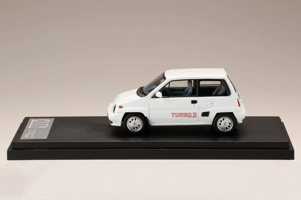 MARK43 Honda CITY TURBO II Оригинальный автомобиль с опциональными колесами, греческий белый, готовый продукт PM43139AW 1/43