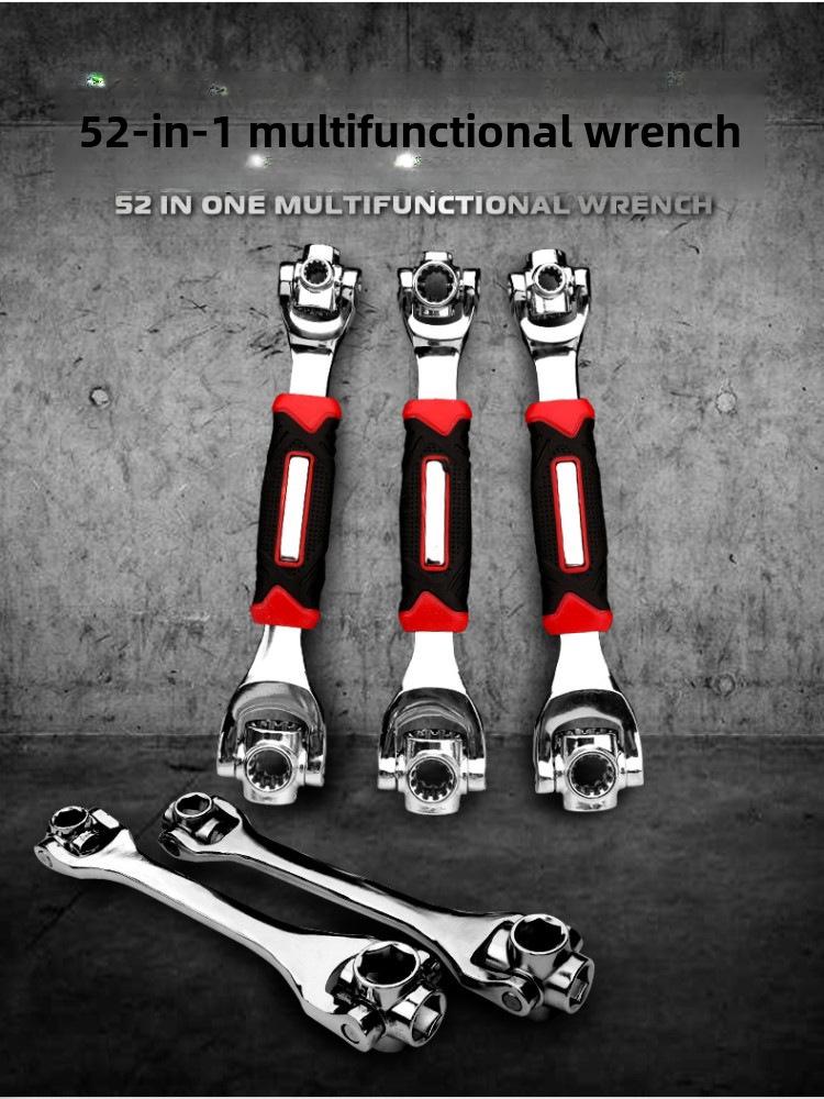 Многофункциональный универсальный гаечный ключ 52-в-1 с вращающейся на 360° мультиголовкой