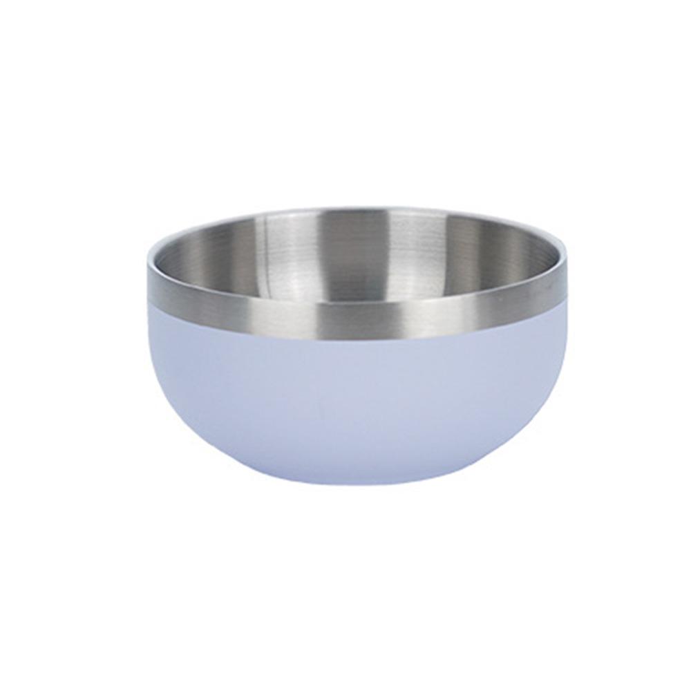 Round Bowl Fruit Salad Bowl Multi-color Food Container Stainless Steel Bowl  Kitchen Tableware