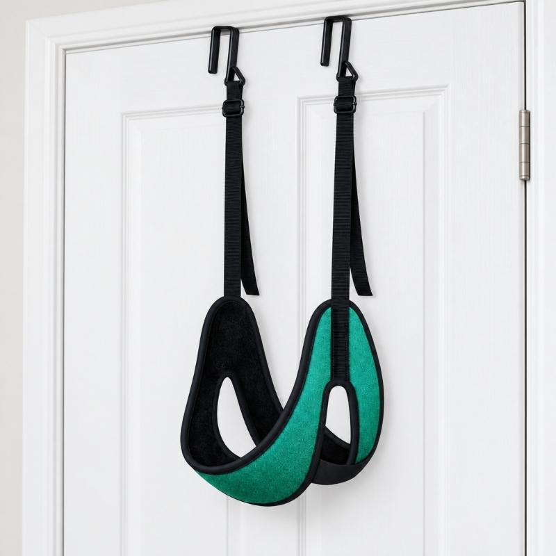 Over-Door Head-and-Chin Tractions Slings with Adjustable Hanging Position