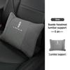 For Lincoln Car Logo Suede Seat Headrest Neck Pillow Soft Comfort Cushion Lumbar Support Mondeo MKC MKZ MKX MKT Aviator erb1