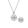 S925 Silver Moissanite Necklace Women's Round Light-Chasing Simple Smart Pendant