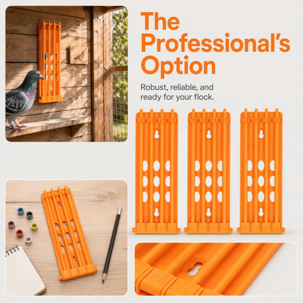 3Pcs 4 Column Design Pigeons Bands Rack Frame ABS Pigeons Leg Rings Holder Keep Pigeons
