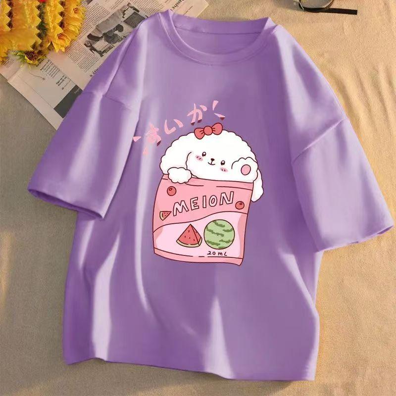 Новая летняя футболка с круглым вырезом и короткими рукавами для женщин, повседневная, большие ярды, свободная футболка с короткими рукавами для женщин