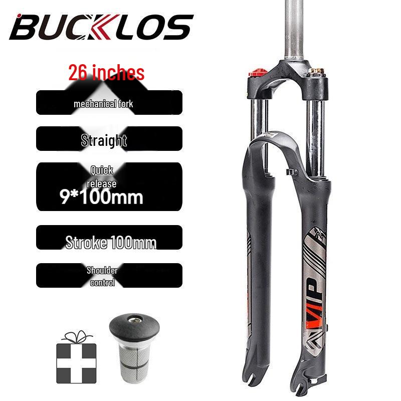 Амортизационная вилка для горного велосипеда, прямой шток, механический дисковый тормоз, доступна в размерах 26/27,5/29 дюймов