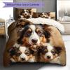 Border Collie Pattern Bedding Home Decoration Birthday Gift (1 * duvet cover + 2 * pillowcase, without core)