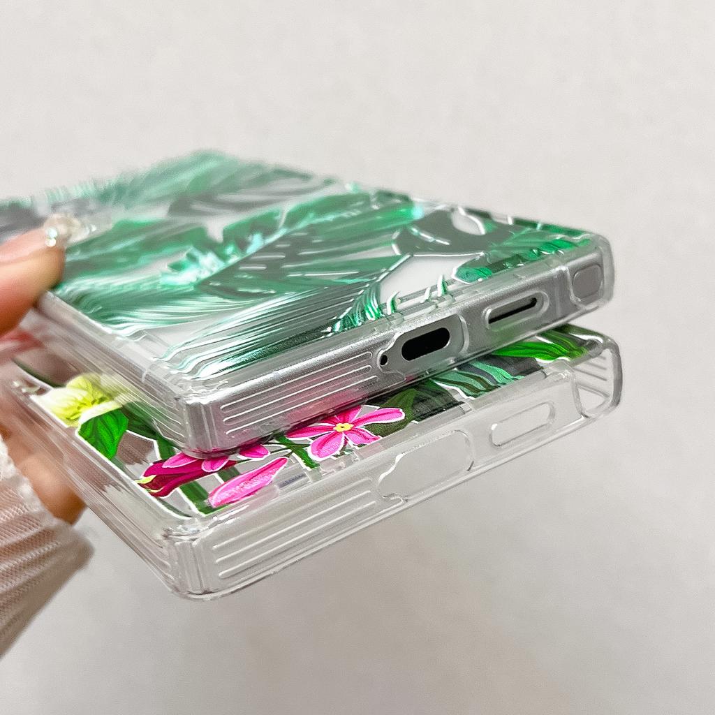 For Samsung Galaxy S25 Ultra Case Full Coverage Floral Pattern Printing Air Cushion Anti Drop TPU Phone Cover