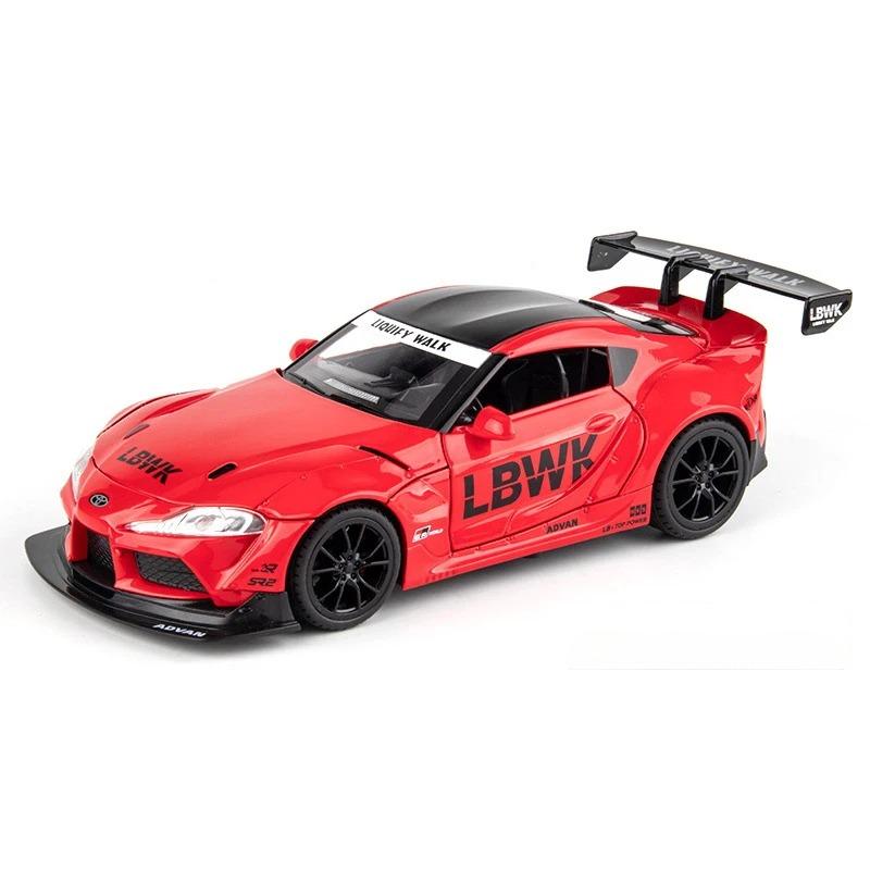 1/22 Diecast Alloy Model Car Miniature Toyota Supra Racing Metal Sportcar Metal Collected for Children Kids Gifts Hottoys Toy for Boys