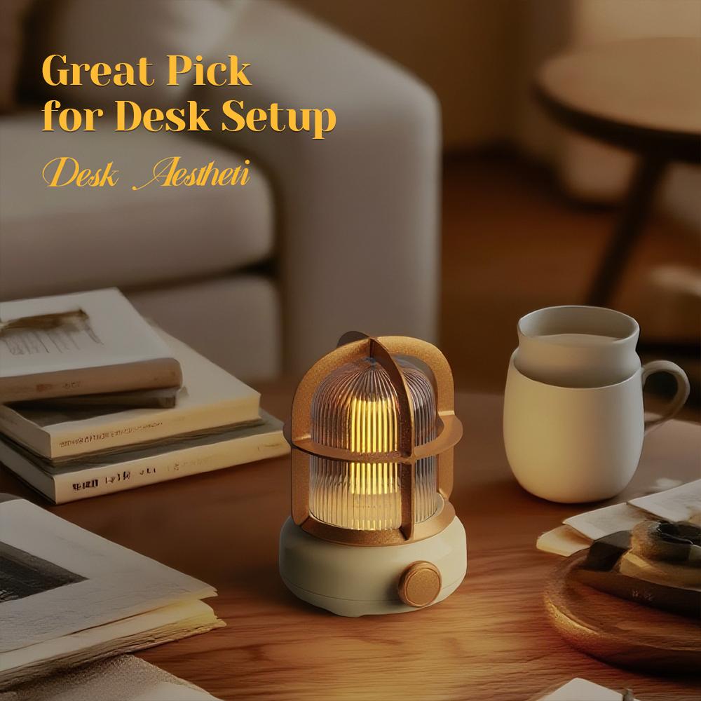 Creative Retro Bulkhead Night Light With Rechargeable For Bedroom Christmas Warm Atmosphere Decoration Light For Camping Party