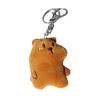 Couple Cute Bear Keychains Soft Plush Animal Pendant Key Rings with Squeak for Keys Bags Dextrad