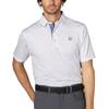 FootJoy Men's Player Figure Print Short Sleeve Golf Shirt, White/Flint, Size L (FJ-S25-S15, 34564-L)