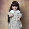 Полный мягкий силиконовый корпус 55 см 22 дюйма Reborn Baby, реалистичная кукла с длинными волосами для девочек, реалистичная принцесса для малышей Bebe, подарок на день рождения