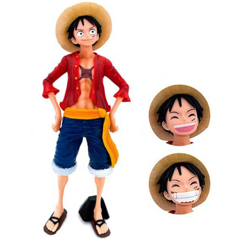 Аниме Фигурка One Piece Улыбающийся Луффи Лицо Трех Форм и GK Ророноа Зоро Трехлезвийный Sa-максимум Манга Аниме Статуя Фигурка Действия