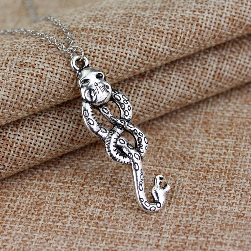 Nagini Slytherin Necklaces Snake Necklaces Vintage Silvery Dark Mark For Women Men